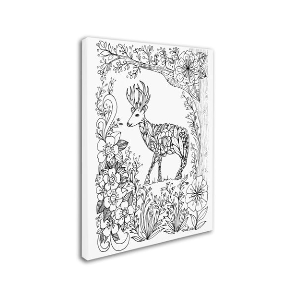 KCDoodleArt 'Fairies And Woodland Creatures 29' Canvas Art,18x24